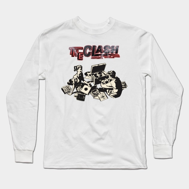 VINYL LOVERS LONDON CALLING THE CLASH Long Sleeve T-Shirt by elSALMA